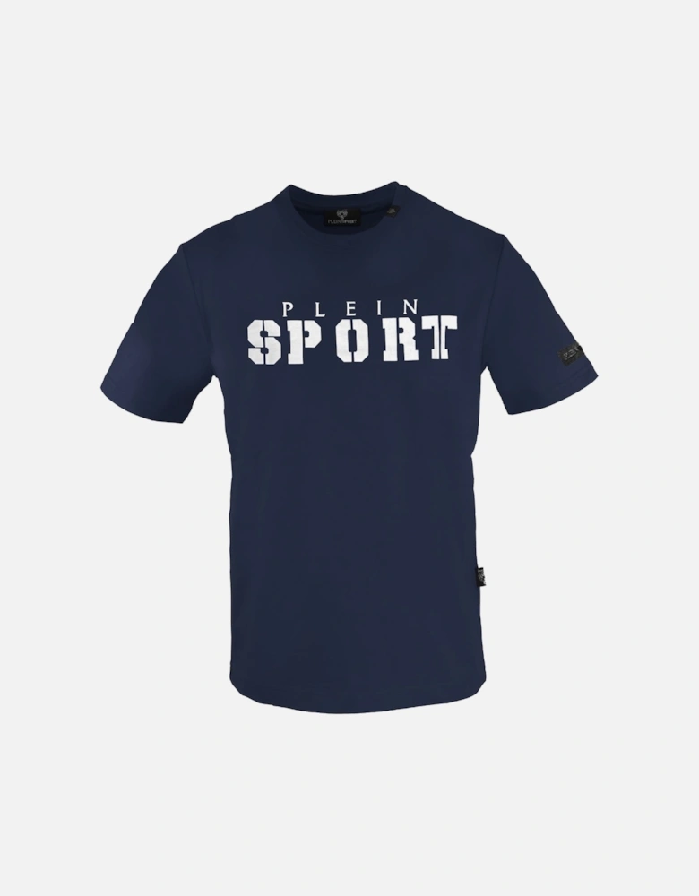 Plein Sport Bold Sport Logo Navy Blue T Shirt