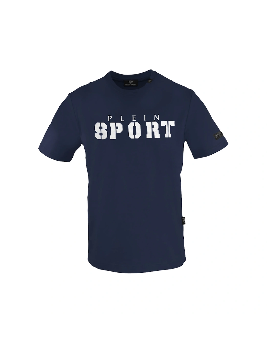 Men's Plein Sport Bold Sport Logo Navy Blue T Shirt - Size: 38