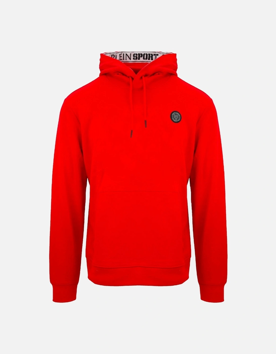 Plein Sport Large Circle Logo On Back Taped Hood Red Hoodie, 2 of 1