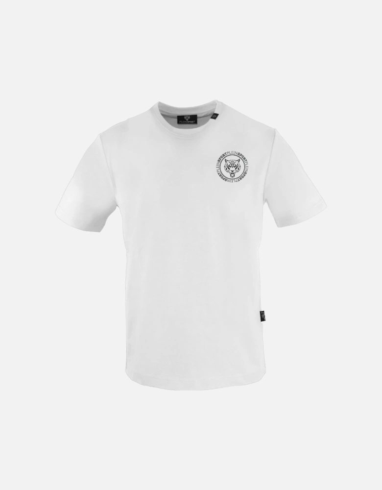 Plein Sport Small Circle Emblem Logo White T Shirt