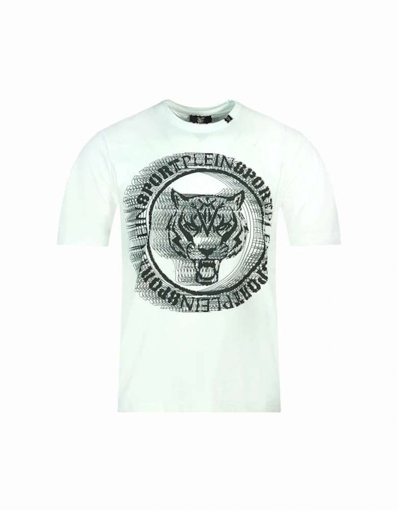 Plein Sport Scribble Layer Logo White T Shirt