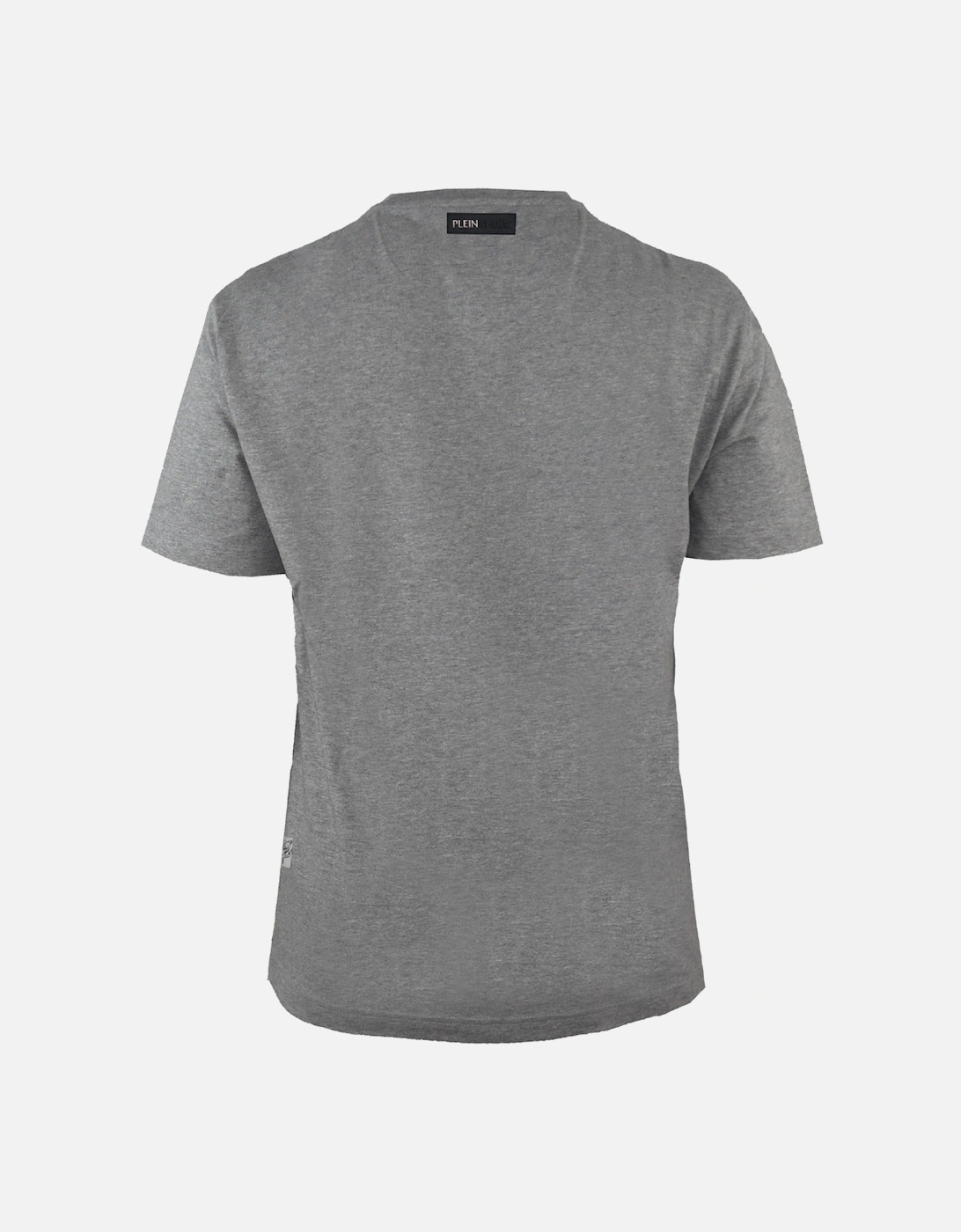 Plein Sport Square Branded Logo Grey T Shirt