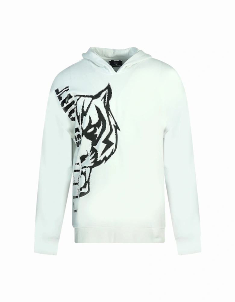 Plein Sport Side Logo White Hoodie