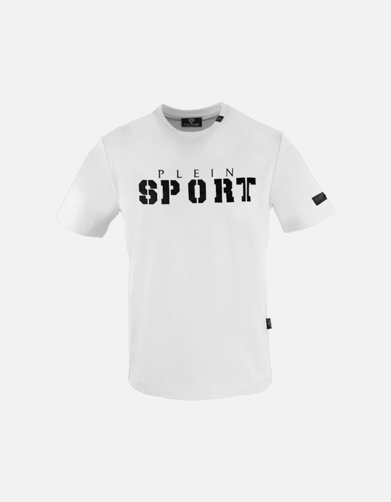 Plein Sport Bold Sport Logo White T Shirt