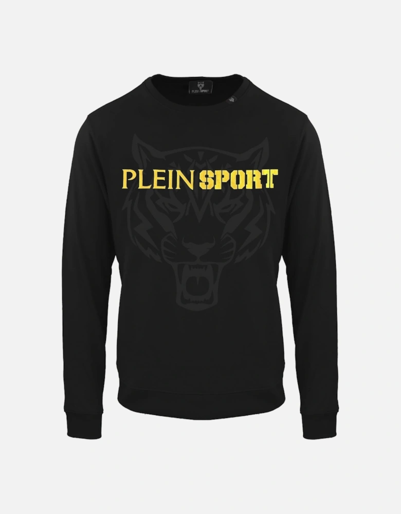 Plein Sport Large Branded Logo Tiger Black Jumper