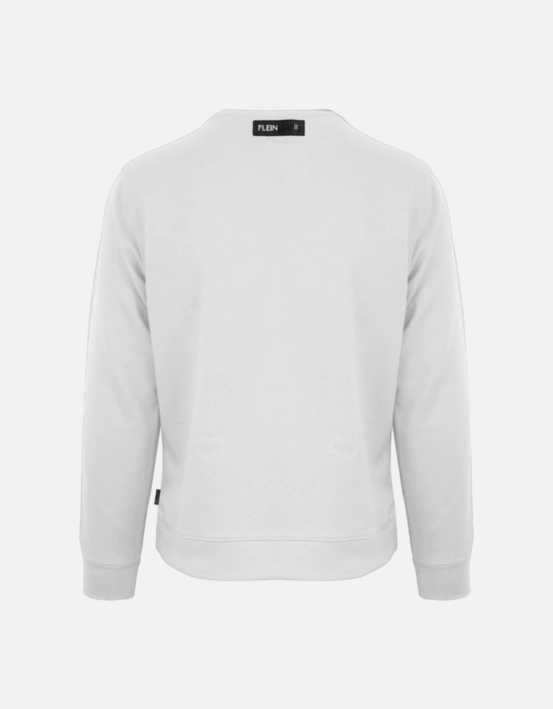 Plein Sport Large Circle Logo White Jumper