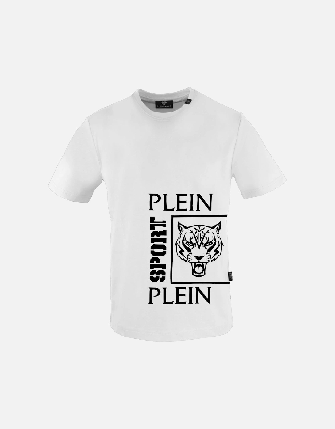 Plein Sport Square Branded Logo White T Shirt, 3 of 2