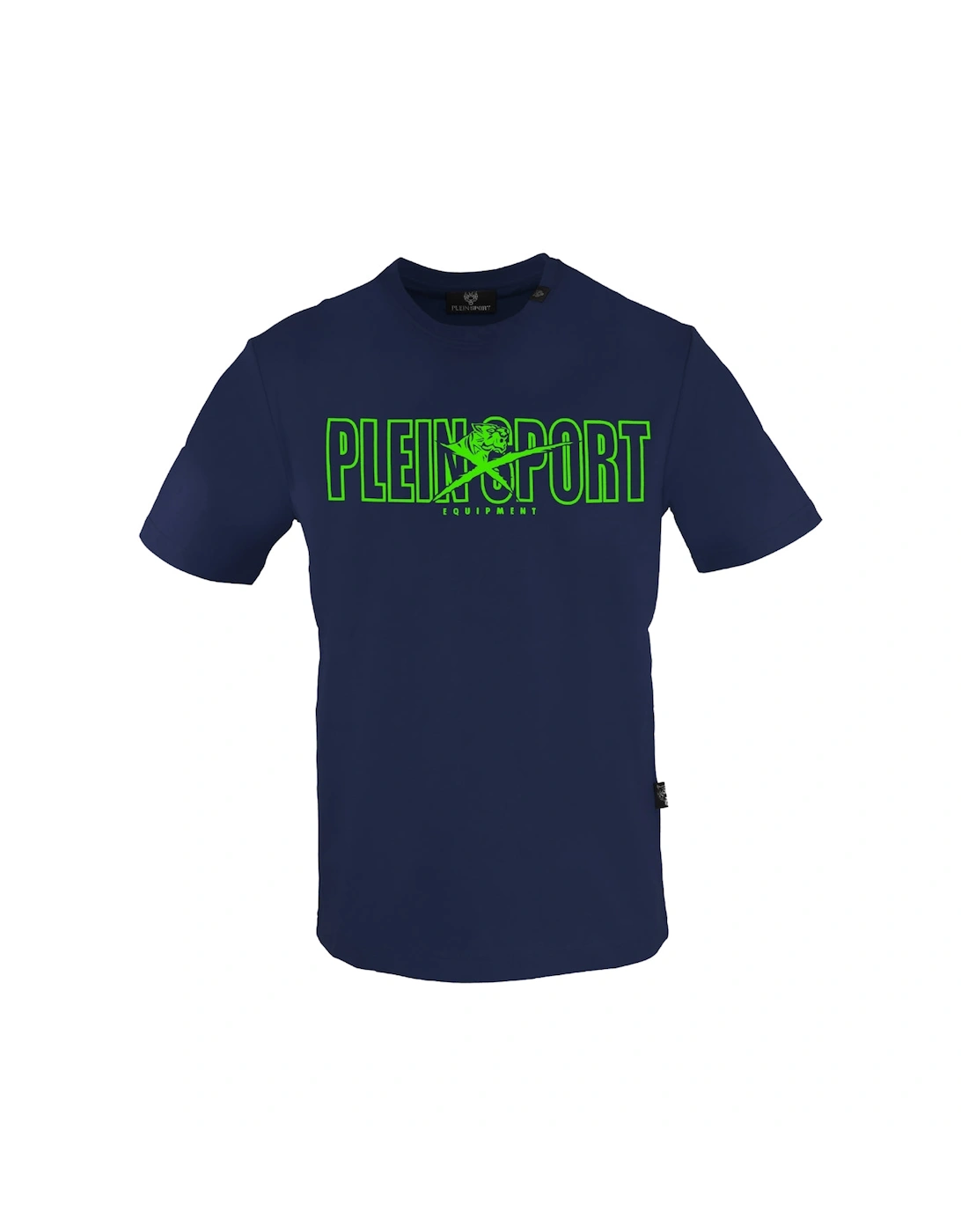 Men's Plein Sport Bold Branded Logo Navy Blue T Shirt - Size: 38