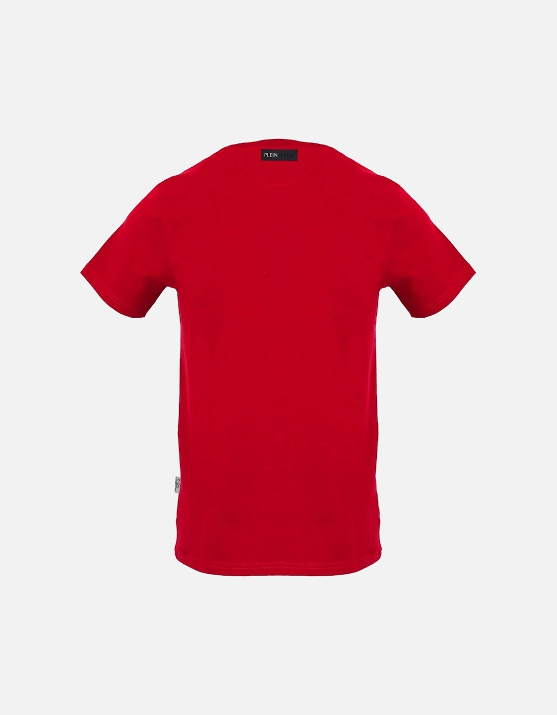 Plein Sport Square Branded Logo Red T Shirt