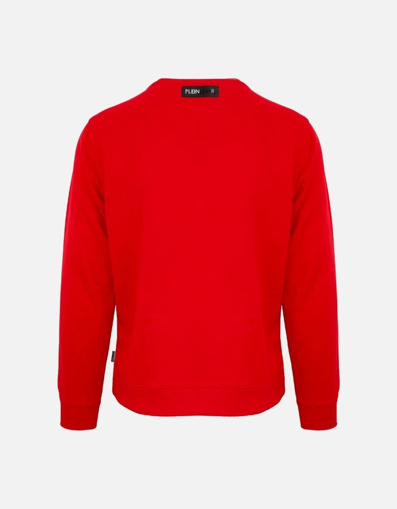 Plein Sport Large Branded Logo Tiger Red Jumper