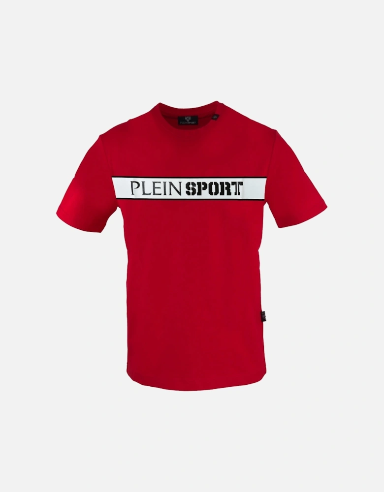 Plein Sport Panel Logo Red T Shirt