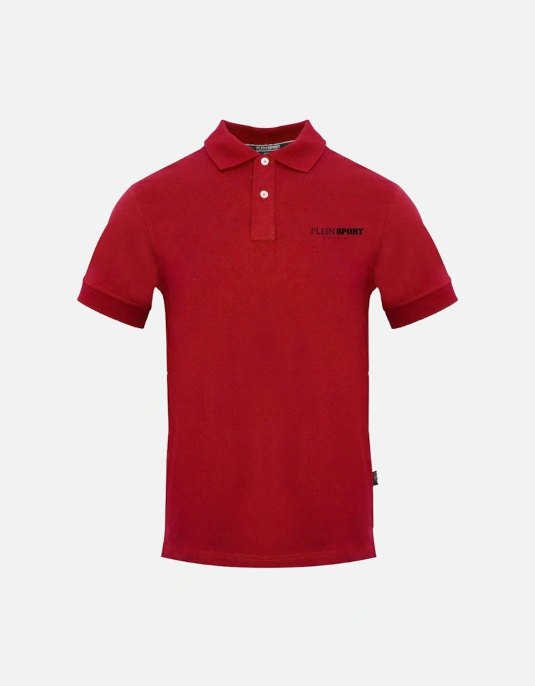 Plein Sport Equipment Logo Red Polo Shirt