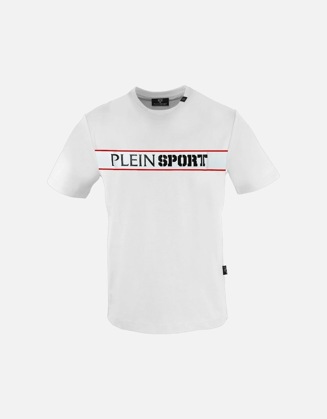 Plein Sport Panel Logo White T Shirt, 3 of 2