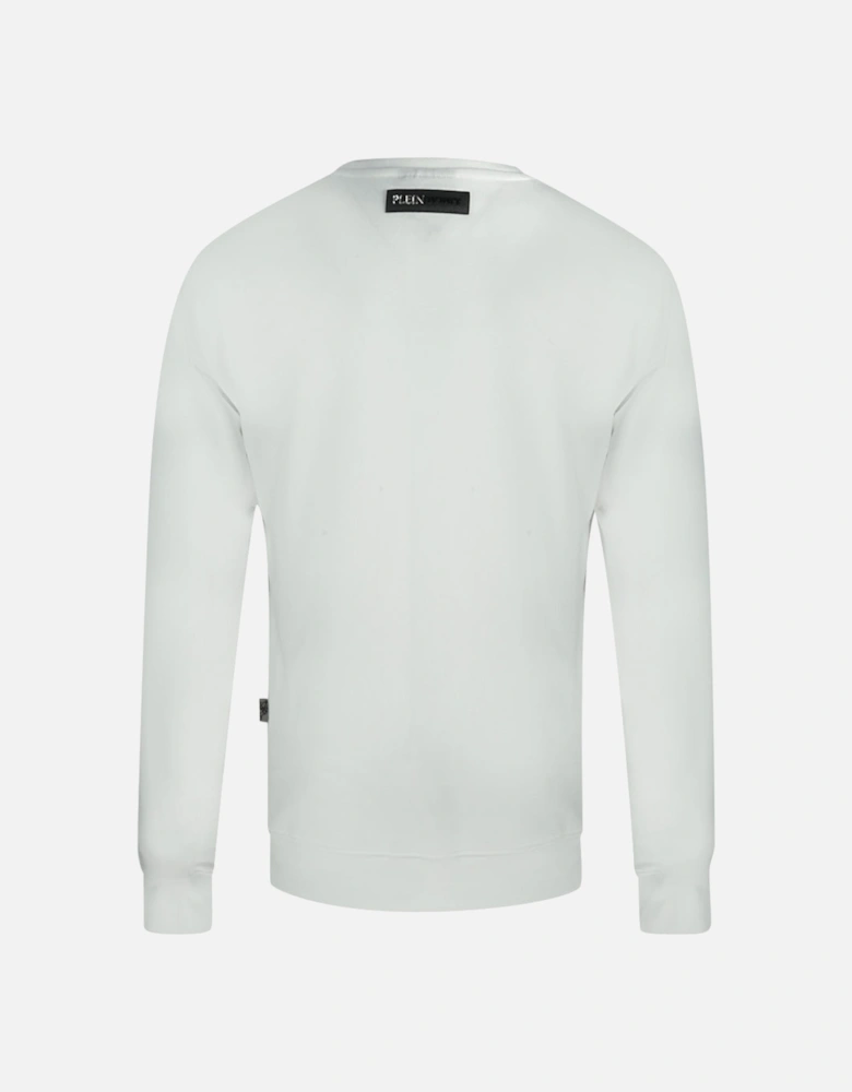 Plein Sport Black Natural Born Winner Logo White Jumper