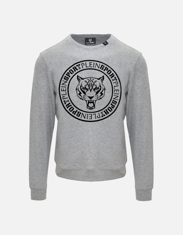 Plein Sport Large Circle Logo Grey Jumper