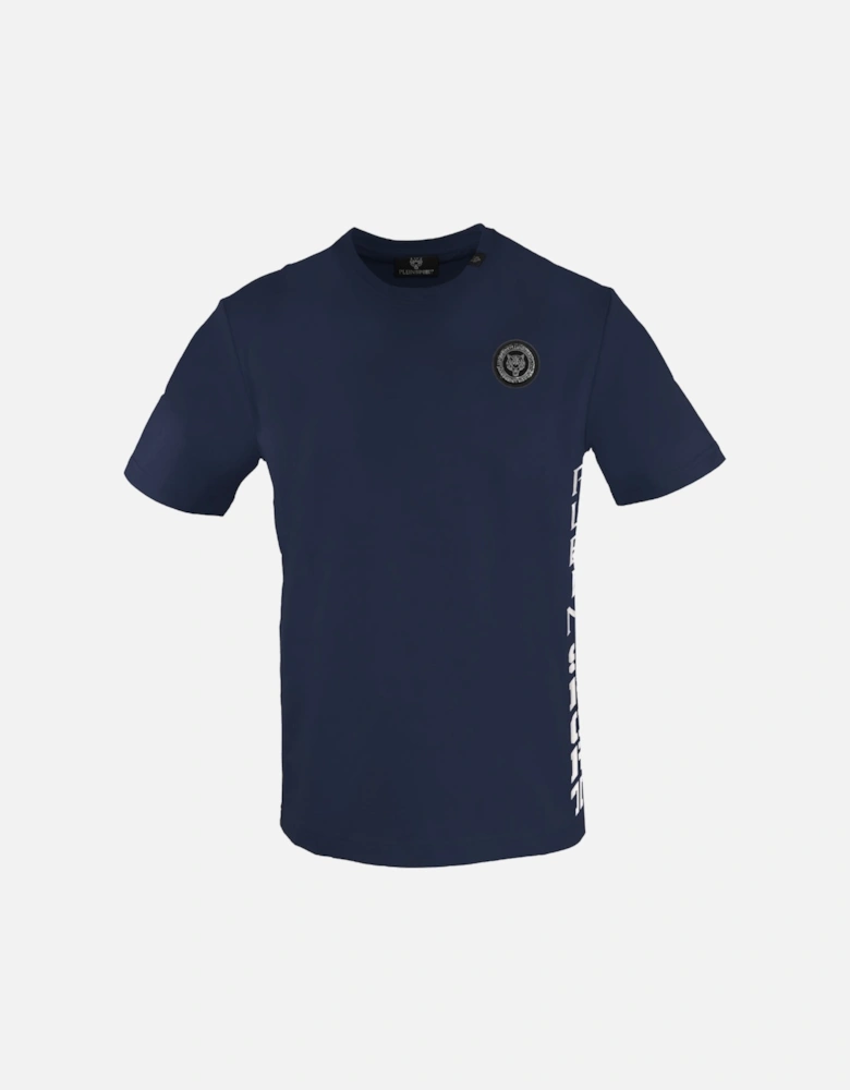 Plein Sport Bold Side Logo Navy Blue T Shirt
