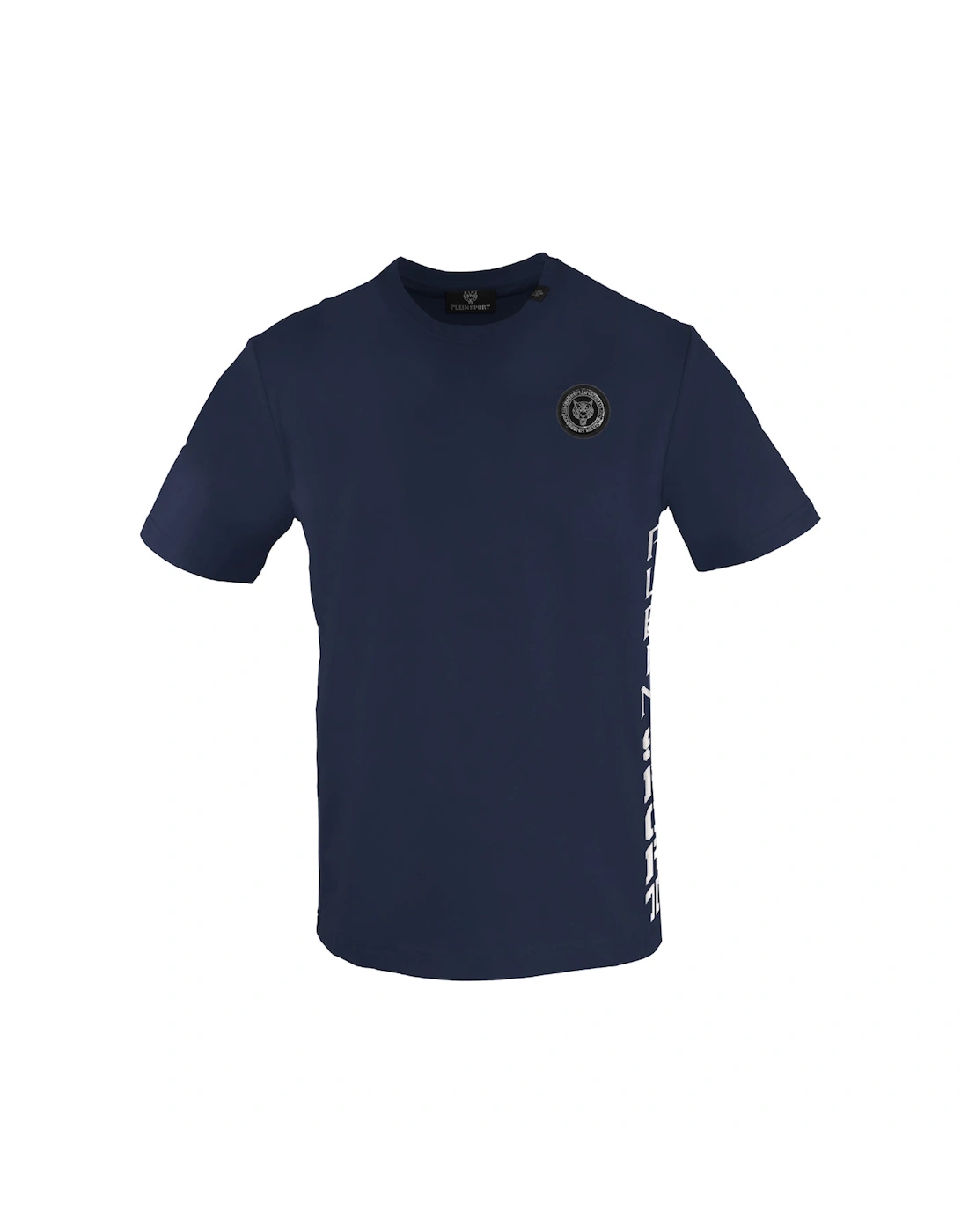 Men's Plein Sport Bold Side Logo Navy Blue T-Shirt - Size: 38/Regular