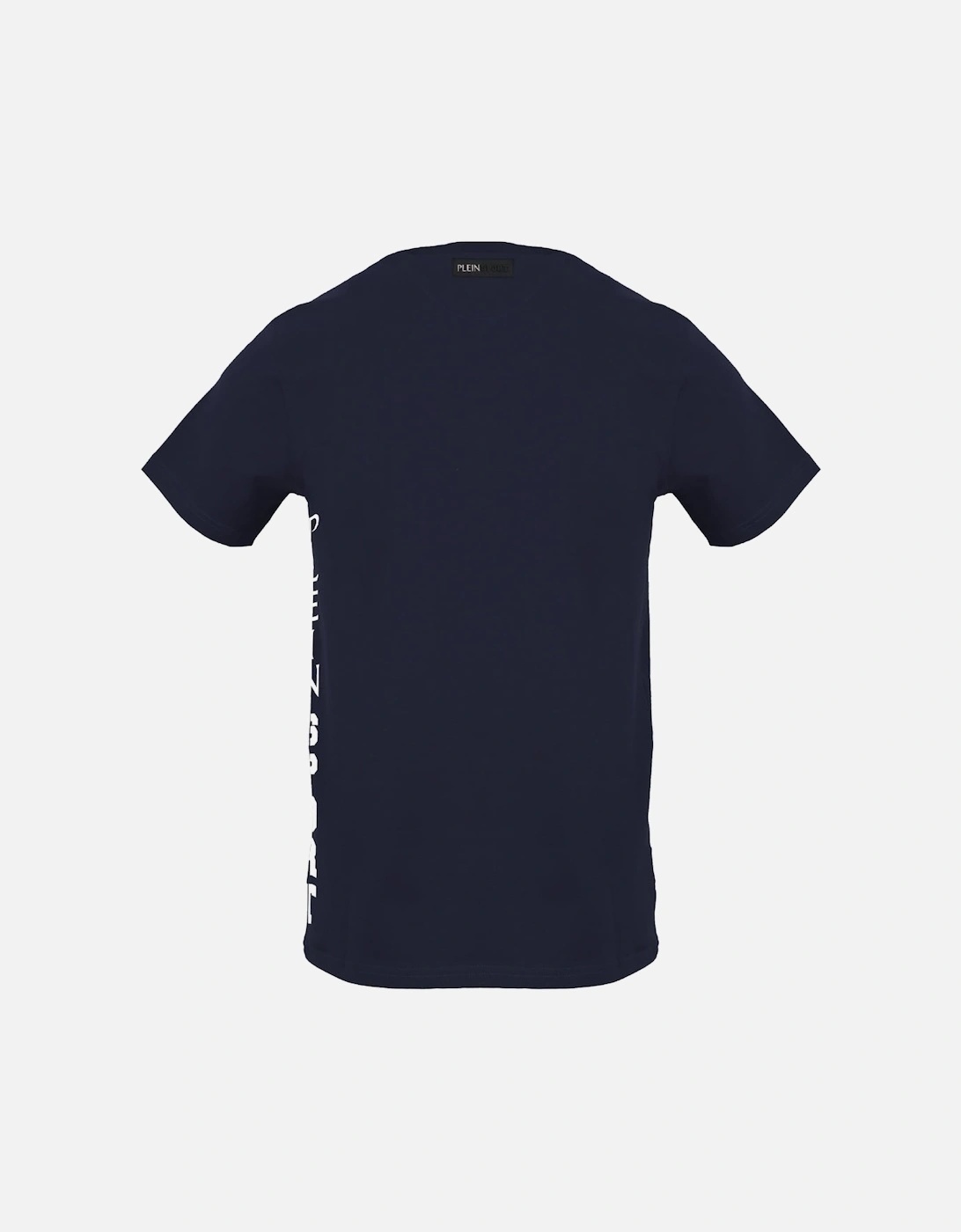 Plein Sport Bold Side Logo Navy Blue T Shirt