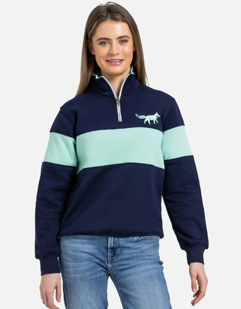 Burford Quarter Zip Navy/Mint