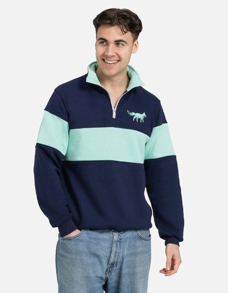 Burford Quarter Zip Navy/Mint