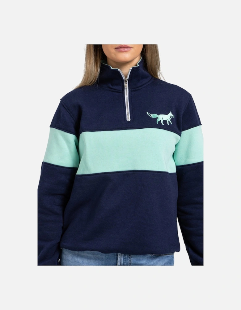 Burford Quarter Zip Navy/Mint