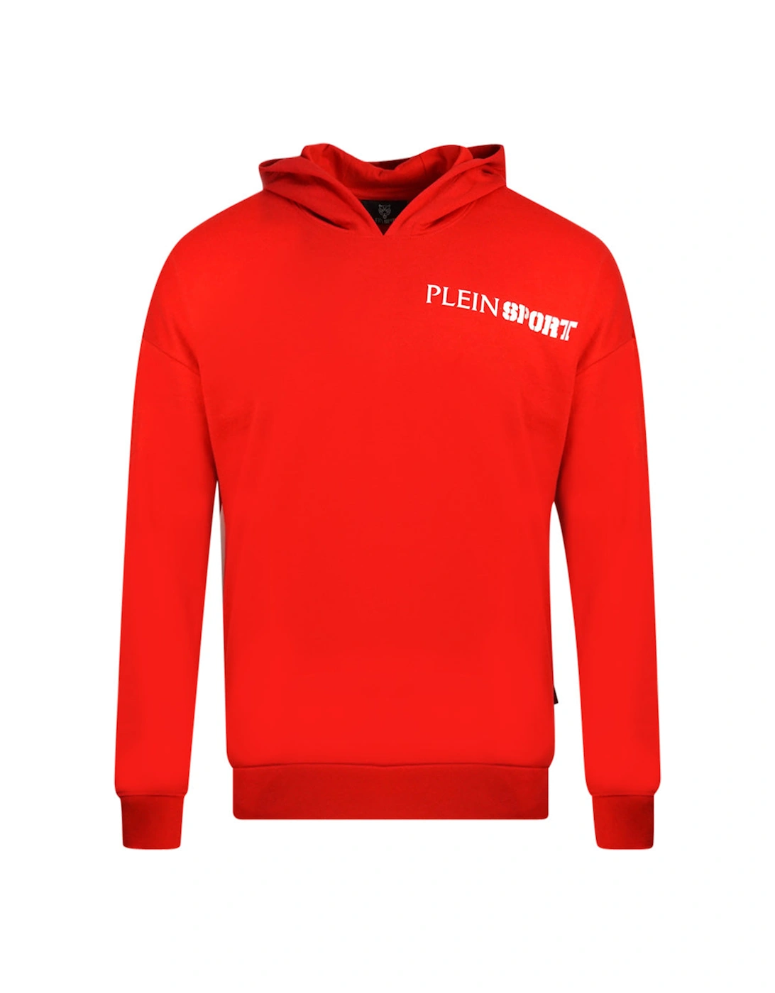 Men's Plein Sport Block Logo On Chest Red Hoodie - Size: 36