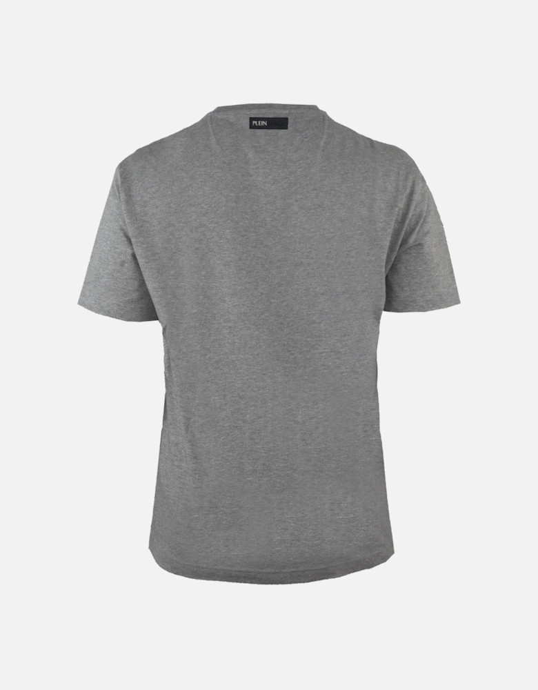 Plein Sport Small Circle Emblem Logo Grey T Shirt