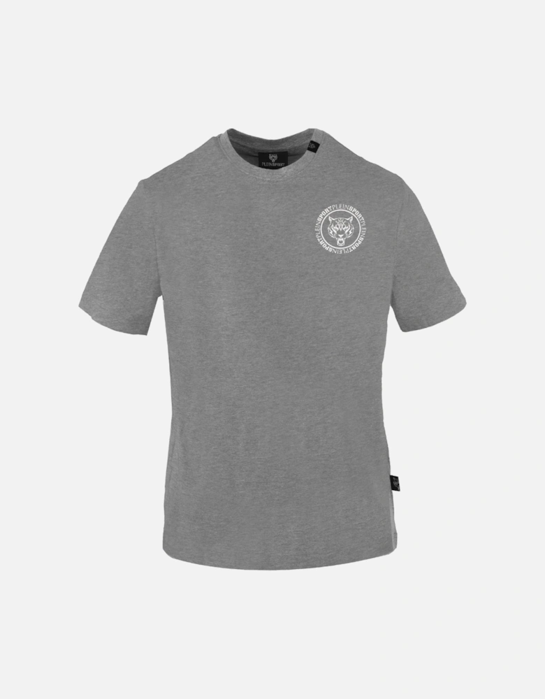 Plein Sport Small Circle Emblem Logo Grey T Shirt