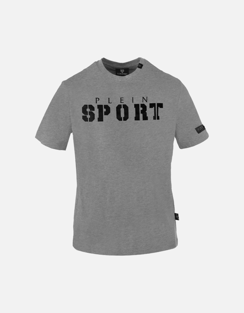 Plein Sport Bold Sport Logo Grey T Shirt