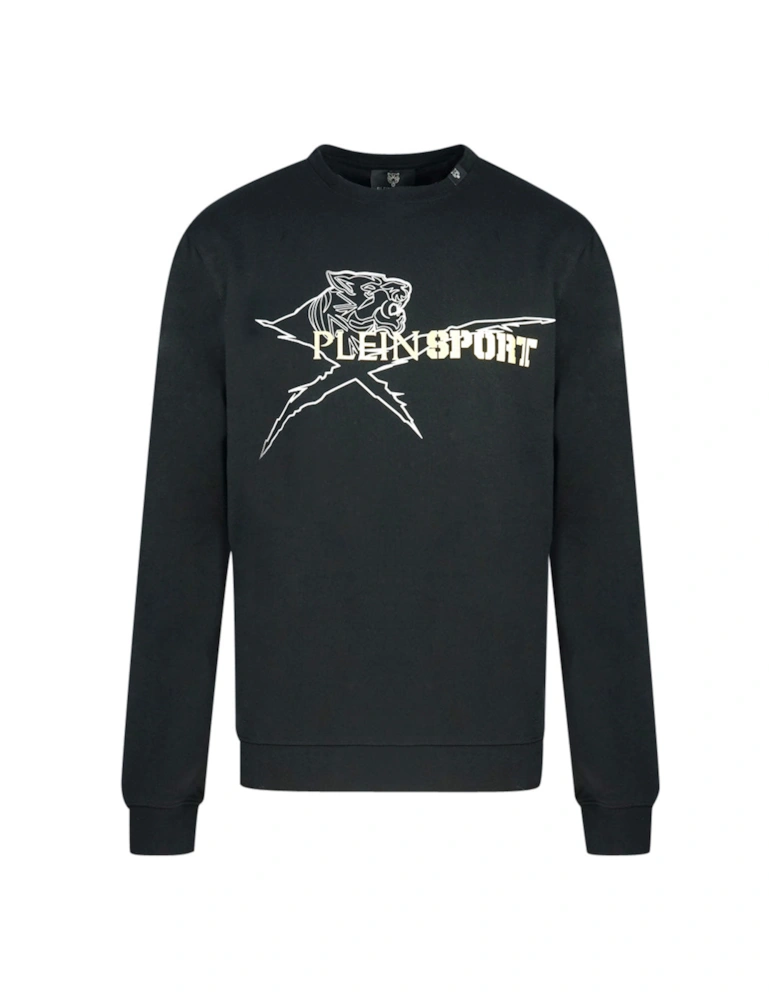 Plein Sport Tiger Logo Black Jumper