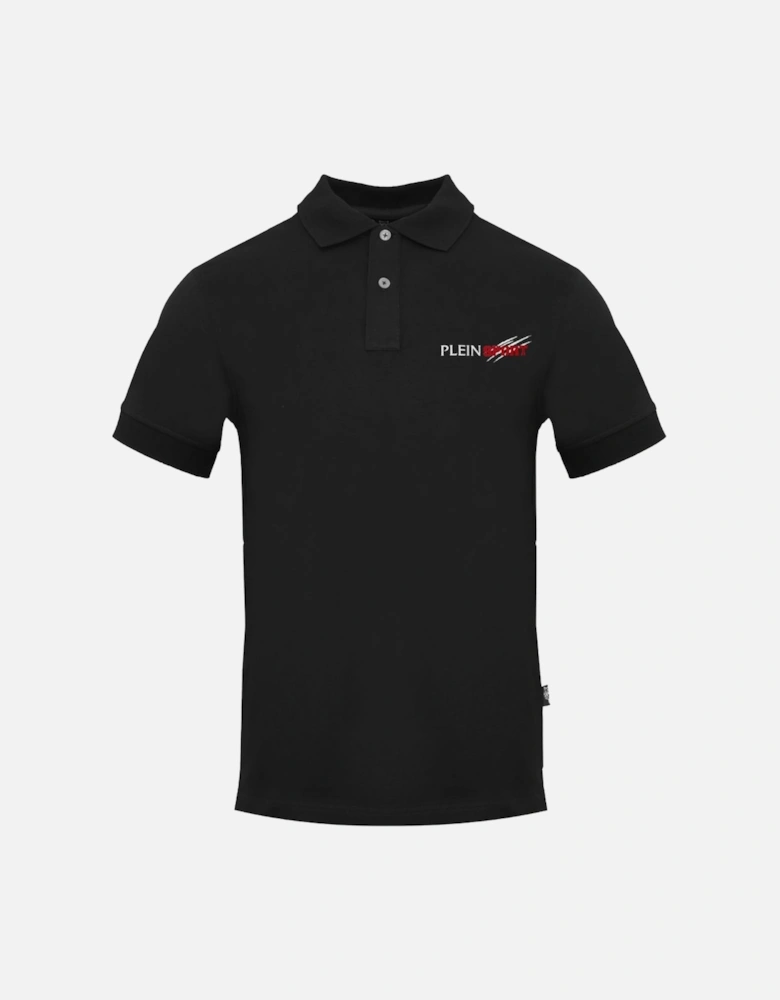 Plein Sport Clawed Sport Logo Black Polo Shirt