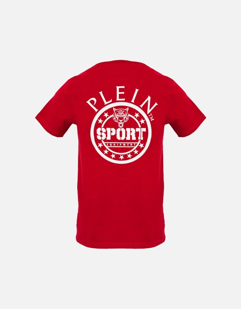 Plein Sport Circle Logo On Back Red T Shirt