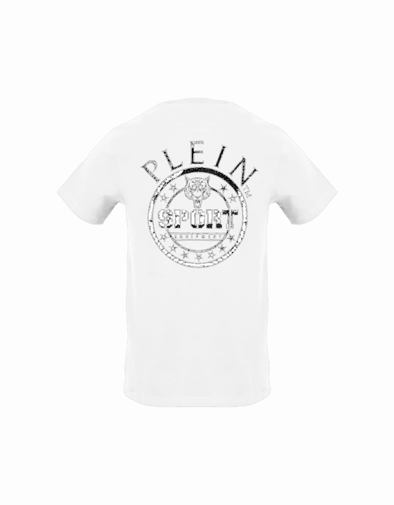 Plein Sport Circle Logo On Back White T Shirt