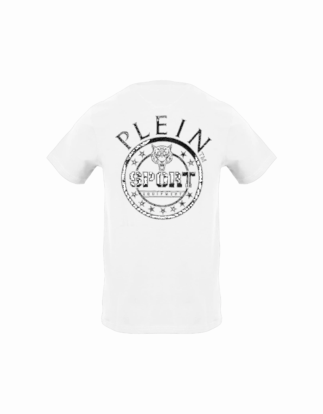 Plein Sport Circle Logo On Back White T Shirt