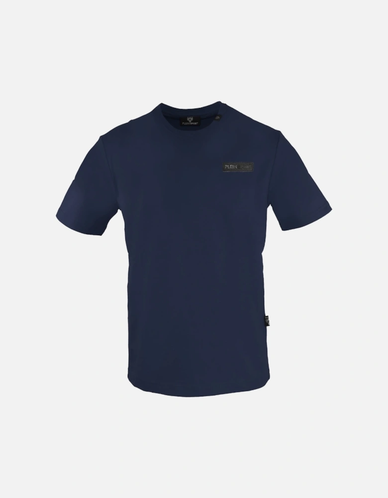 Plein Sport Circle Logo On Back Navy Blue T Shirt