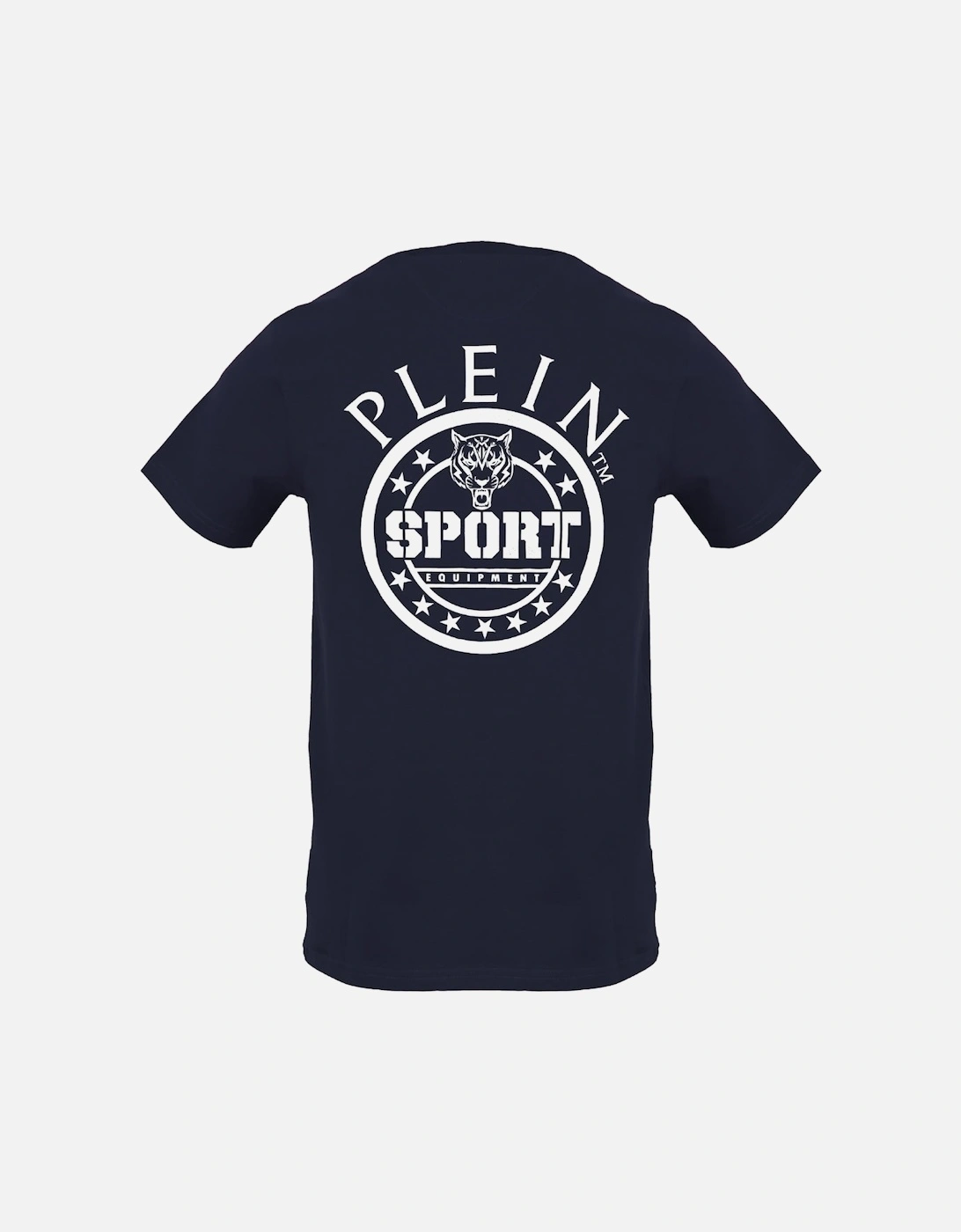 Plein Sport Circle Logo On Back Navy Blue T Shirt