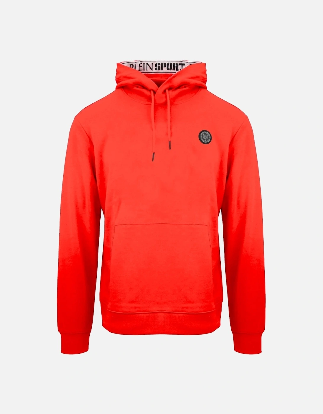 Plein Sport Large Scratch Logo Taped Hood Red Hoodie, 3 of 2