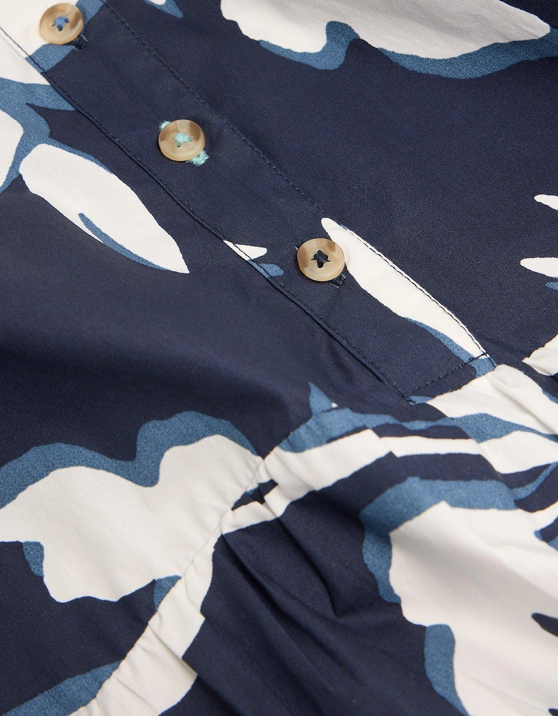 Petite Mayra Tiered Shirt Dress - Navy