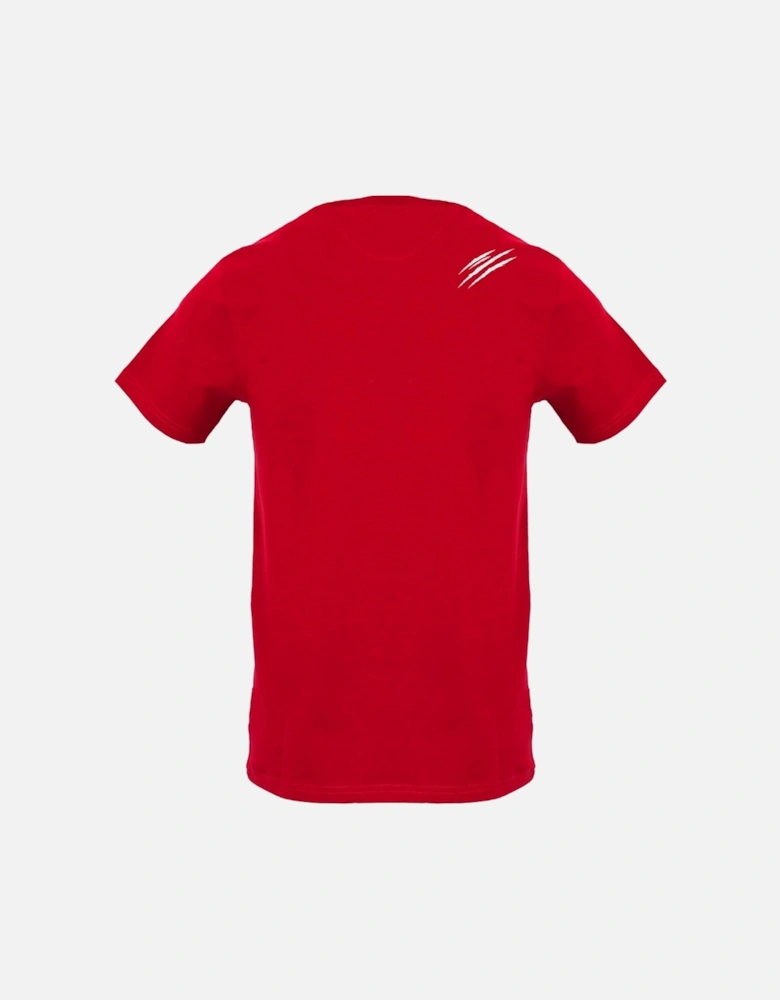 Plein Sport Small Circle Chest Logo Red T Shirt