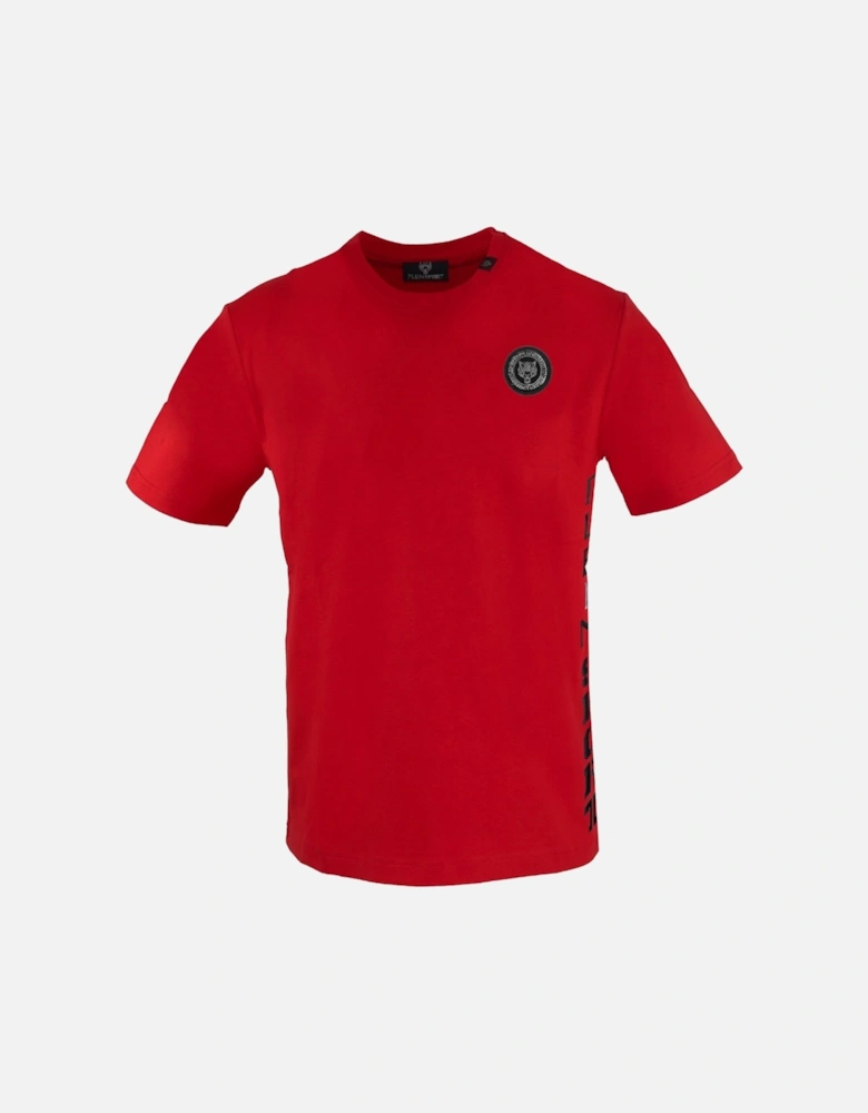 Plein Sport Bold Side Logo Red T Shirt