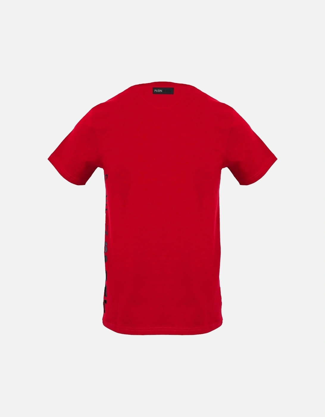 Plein Sport Bold Side Logo Red T Shirt