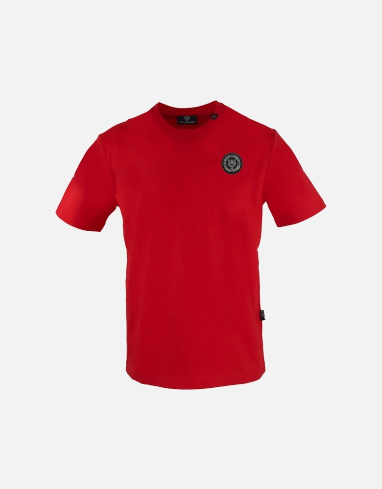 Plein Sport Small Circle Chest Logo Red T Shirt