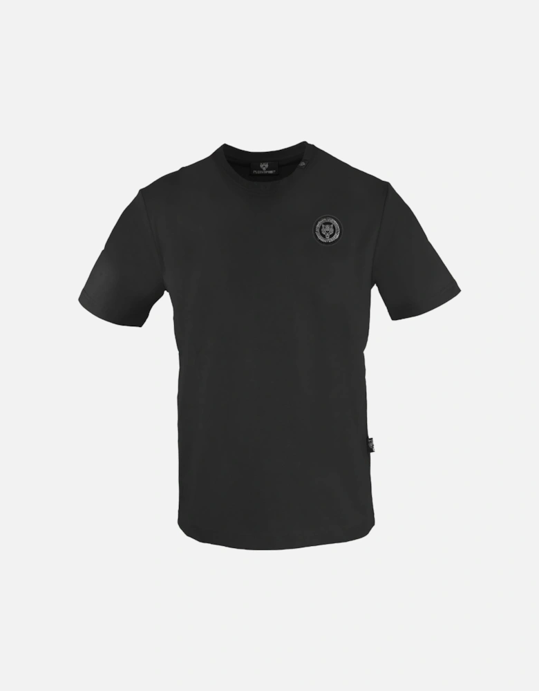 Plein Sport Small Circle Chest Logo Black T Shirt