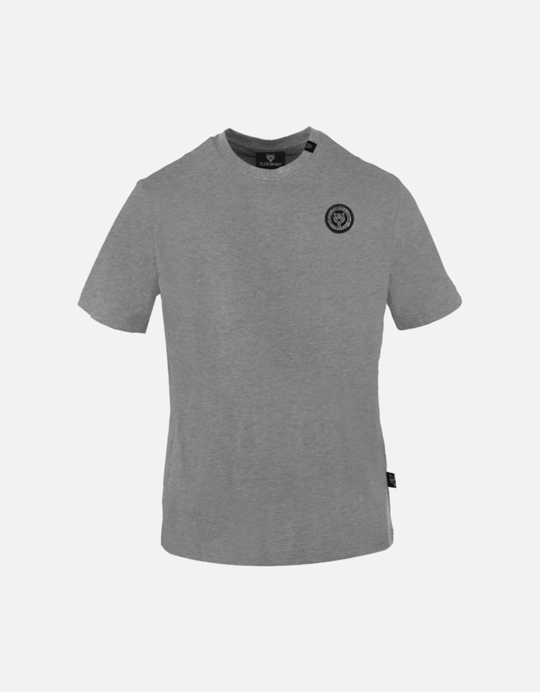 Plein Sport Small Circle Chest Logo Grey T Shirt