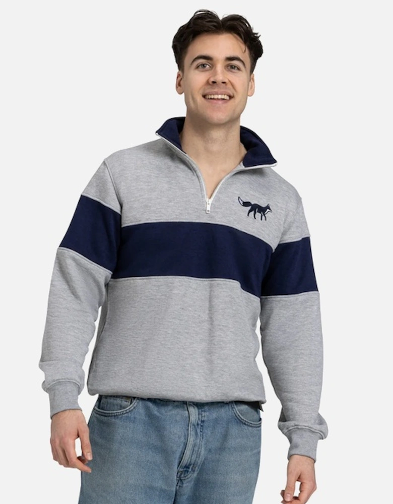 Burford Quarter Zip Grey/Navy