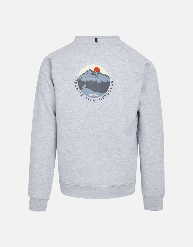 Mens Nithsdale Mountain Crew Neck Crop Sweatshirt