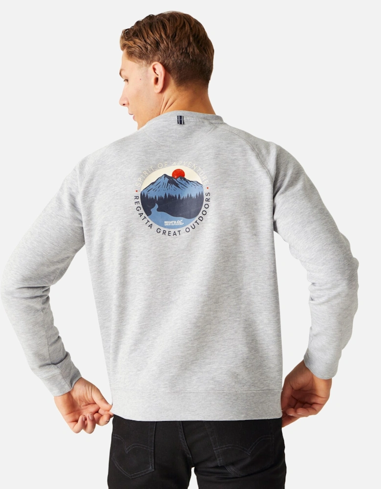 Mens Nithsdale Mountain Crew Neck Crop Sweatshirt