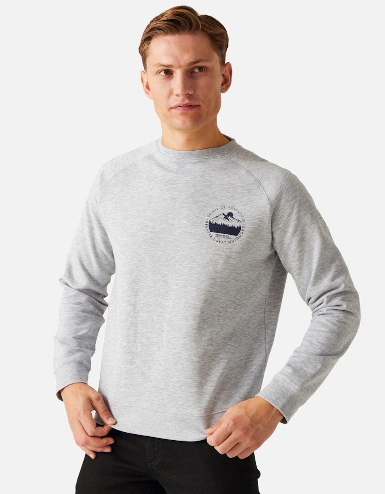 Mens Nithsdale Mountain Crew Neck Crop Sweatshirt