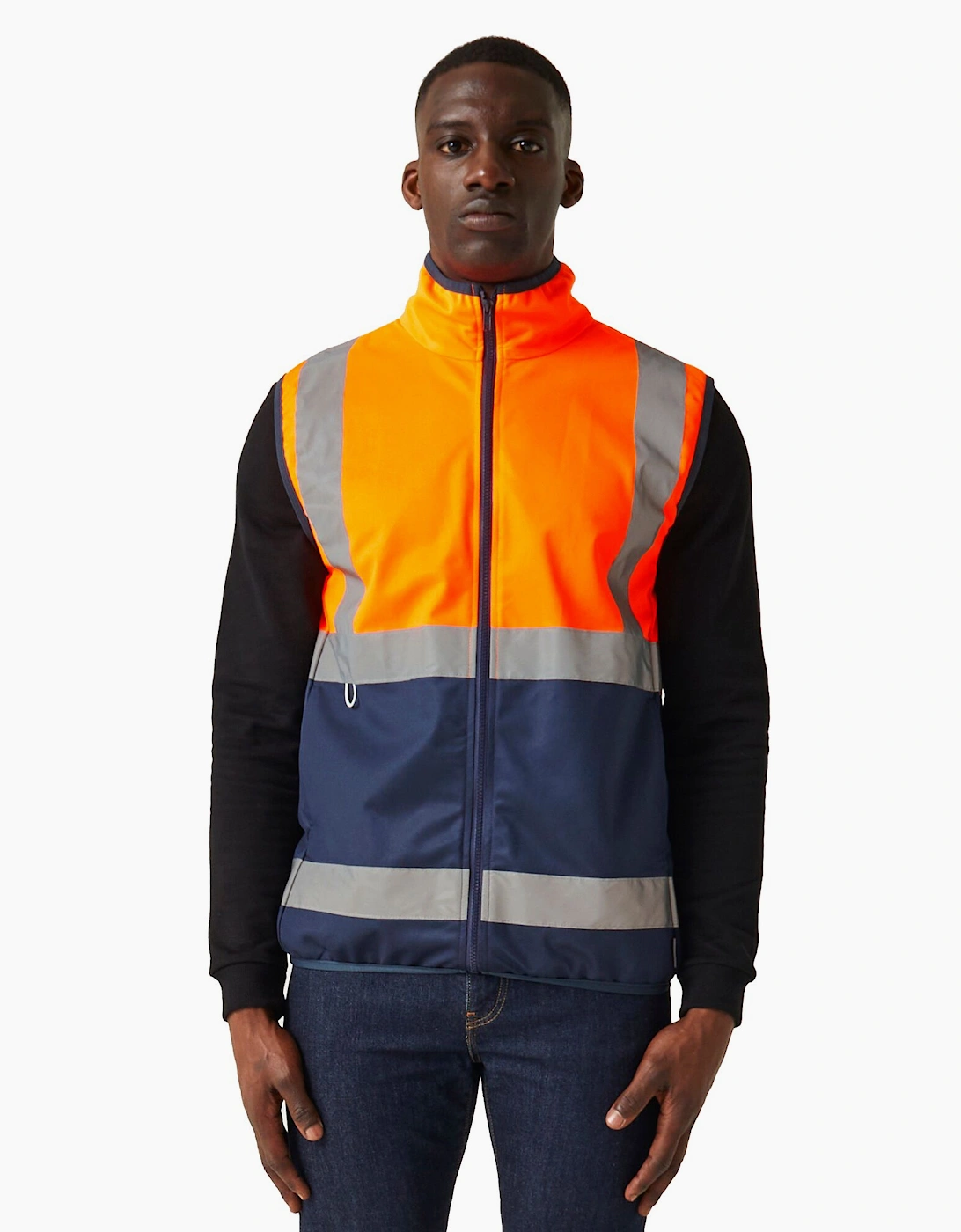 Men's Regatta Professional Mens Full Zip Hi-Vis Vest - Orange - Size: 3XL