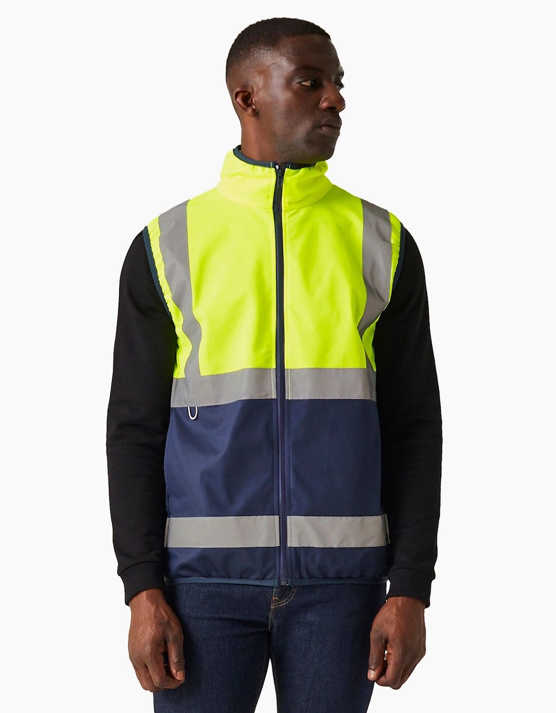 Men's Regatta Professional Mens Full Zip Hi-Vis Vest - Yellow - Size: S